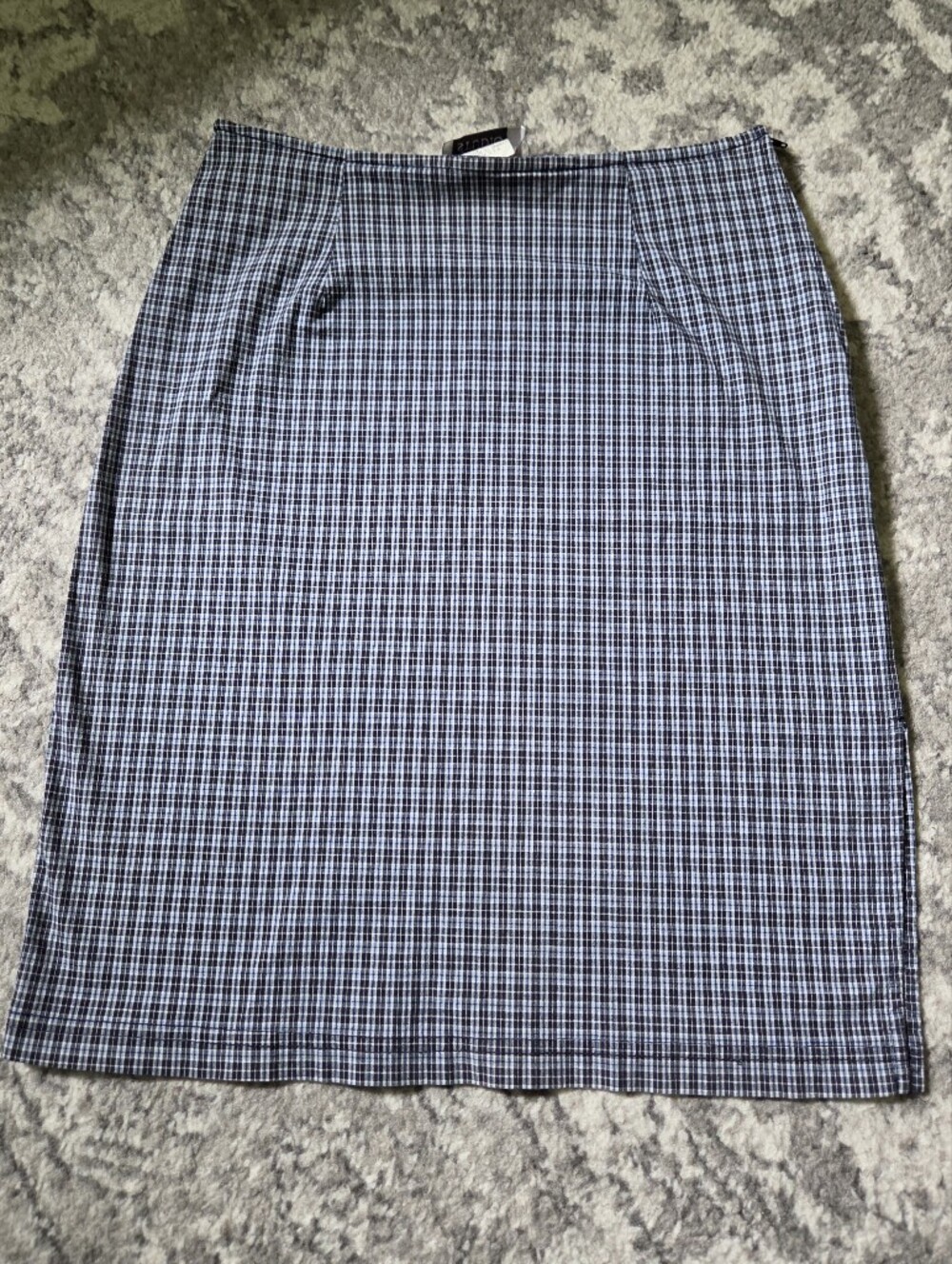 Vintage Studio 90s Blue Plaid A-Line Mini Skirt Size 10